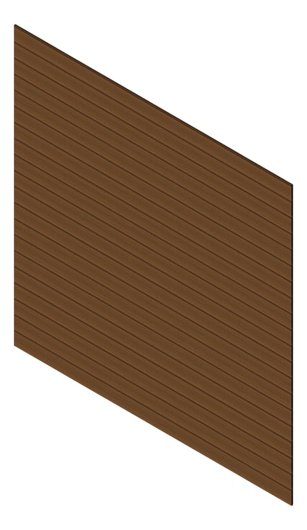 3D Presentation Image of Cladding Aluminium Knotwood Traditional Horizontal 150Shadowline Chestnut