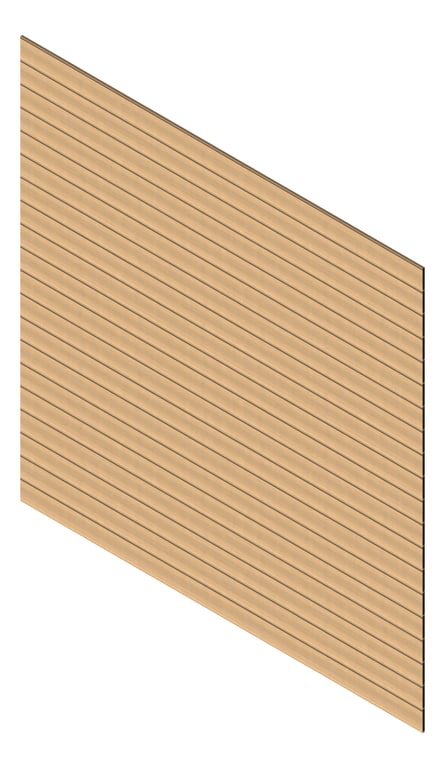 3D Presentation Image of Cladding Aluminium Knotwood Traditional Horizontal 150Shadowline Hinoki