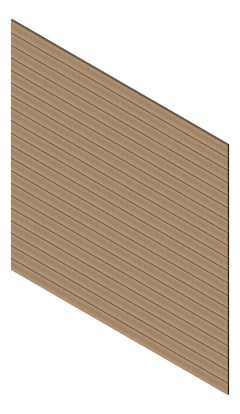 3D Presentation Image of Cladding Aluminium Knotwood Traditional Horizontal 150Shadowline Spruce