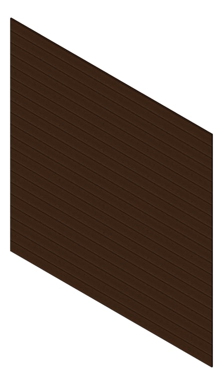 3D Presentation Image of Cladding Aluminium Knotwood Traditional Horizontal 150Shadowline TeakBrown