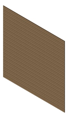3D Presentation Image of Cladding Aluminium Knotwood Traditional Horizontal 150Shadowline WhiteAsh