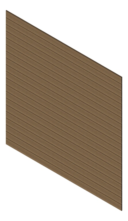 3D Presentation Image of Cladding Aluminium Knotwood Traditional Horizontal 150Shadowline WhiteAsh