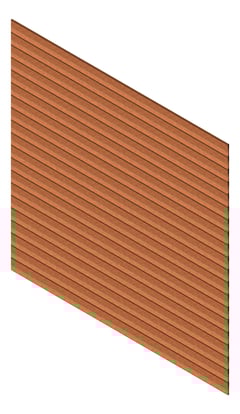3D Presentation Image of Cladding Aluminium Knotwood Traditional Horizontal 150Shiplap BronzeRust