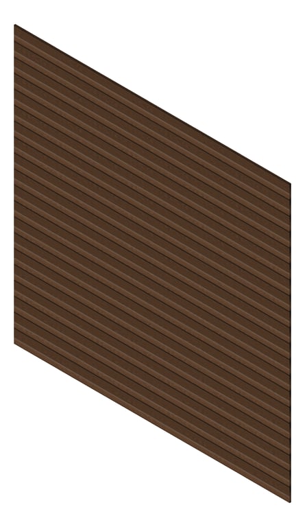 3D Presentation Image of Cladding Aluminium Knotwood Traditional Horizontal 150Shiplap Kwila