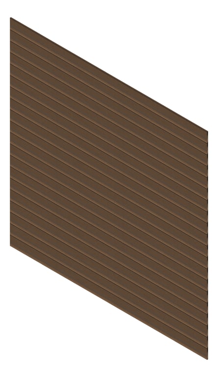 3D Presentation Image of Cladding Aluminium Knotwood Traditional Horizontal 150Shiplap QueenslandWalnut