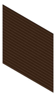 3D Presentation Image of Cladding Aluminium Knotwood Traditional Horizontal 150Shiplap TeakBrown