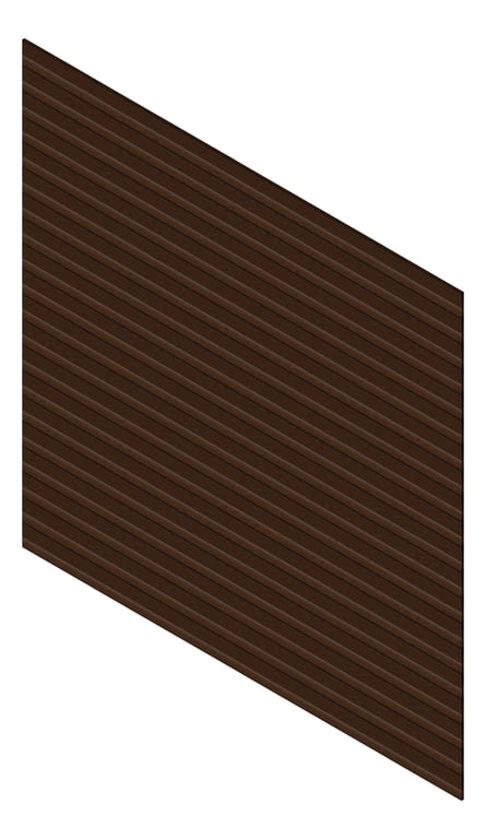 3D Presentation Image of Cladding Aluminium Knotwood Traditional Horizontal 150Shiplap TeakBrown