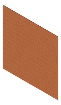 3D Presentation Image of Cladding Aluminium Knotwood Traditional Horizontal 200Flat BronzeRust