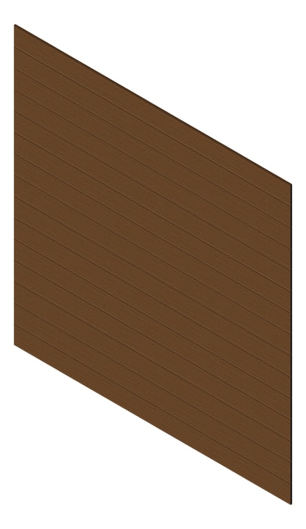 3D Presentation Image of Cladding Aluminium Knotwood Traditional Horizontal 200Flat Chestnut