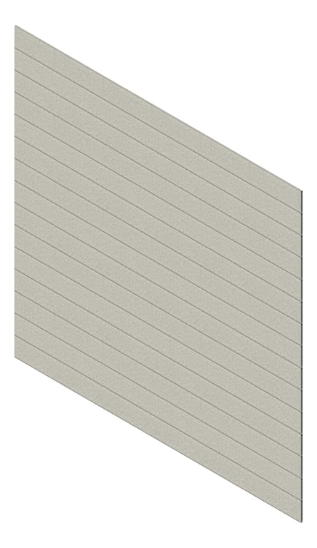 3D Presentation Image of Cladding Aluminium Knotwood Traditional Horizontal 200Flat Concrete
