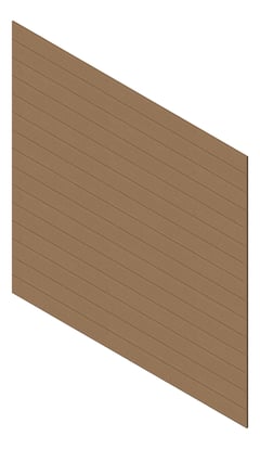 3D Presentation Image of Cladding Aluminium Knotwood Traditional Horizontal 200Flat Sycamore