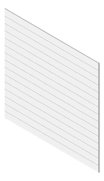 3D Presentation Image of Cladding Aluminium Knotwood Traditional Horizontal 200Flat White