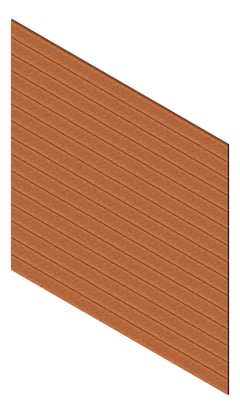 3D Presentation Image of Cladding Aluminium Knotwood Traditional Horizontal 200Shadowline BronzeRust