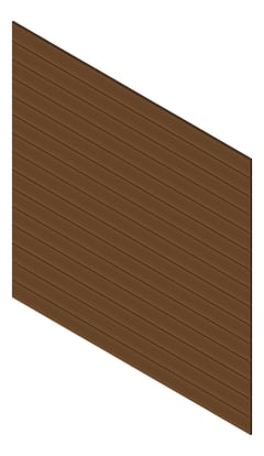 3D Presentation Image of Cladding Aluminium Knotwood Traditional Horizontal 200Shadowline Chestnut