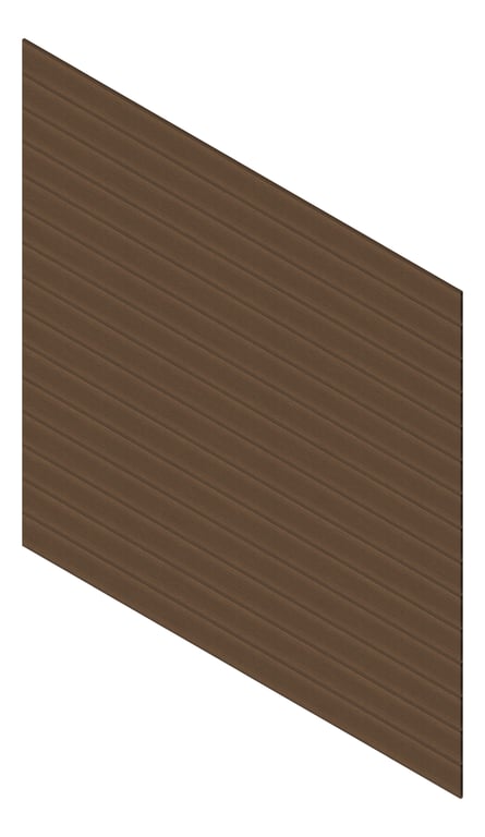 3D Presentation Image of Cladding Aluminium Knotwood Traditional Horizontal 200Shadowline QueenslandWalnut