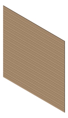 3D Presentation Image of Cladding Aluminium Knotwood Traditional Horizontal 200Shadowline Spruce