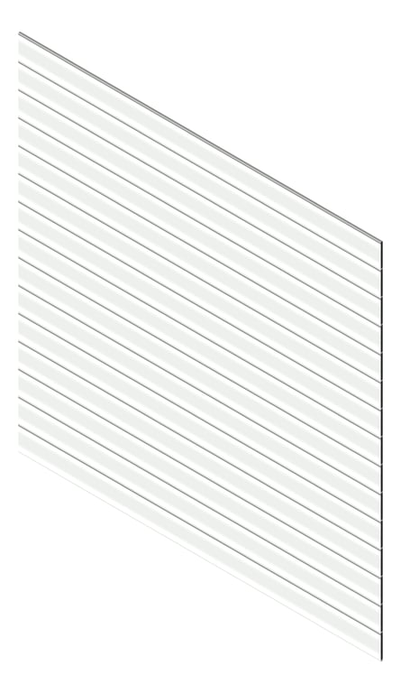 3D Presentation Image of Cladding Aluminium Knotwood Traditional Horizontal 200Shadowline White