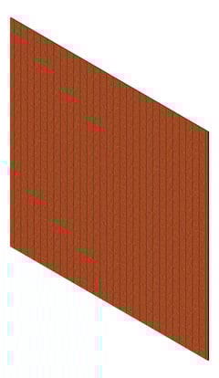 3D Presentation Image of Cladding Aluminium Knotwood Traditional Vertical 100Flat AmberRust
