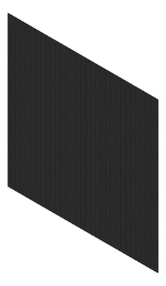 3D Presentation Image of Cladding Aluminium Knotwood Traditional Vertical 100Flat BlackCedar