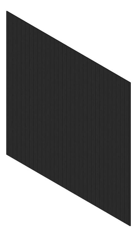 3D Presentation Image of Cladding Aluminium Knotwood Traditional Vertical 100Flat BlackCedar