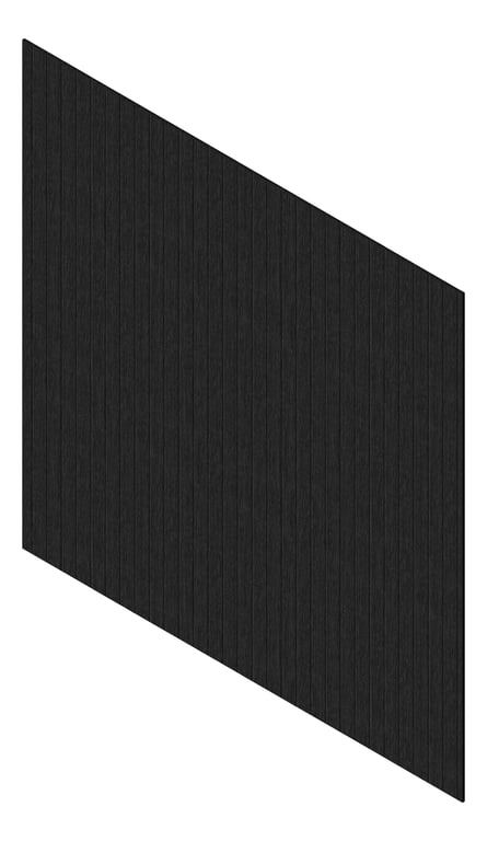 3D Presentation Image of Cladding Aluminium Knotwood Traditional Vertical 100Flat BlackWenge