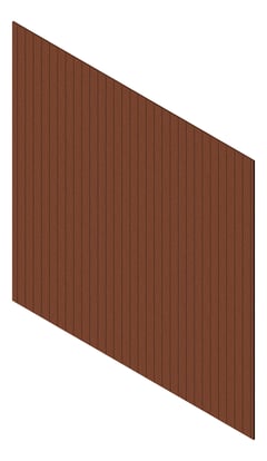 3D Presentation Image of Cladding Aluminium Knotwood Traditional Vertical 100Flat Blackbutt