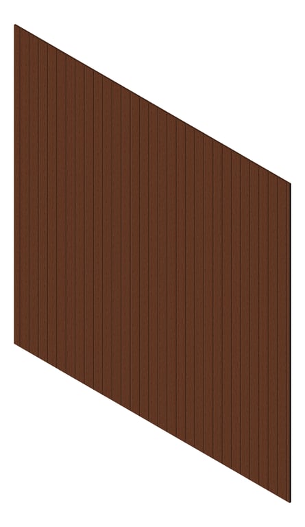 3D Presentation Image of Cladding Aluminium Knotwood Traditional Vertical 100Flat BushCherry
