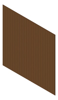 3D Presentation Image of Cladding Aluminium Knotwood Traditional Vertical 100Flat Chestnut