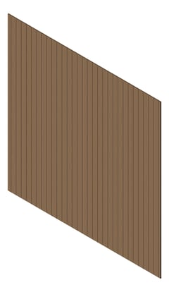 3D Presentation Image of Cladding Aluminium Knotwood Traditional Vertical 100Flat FrenchWalnut
