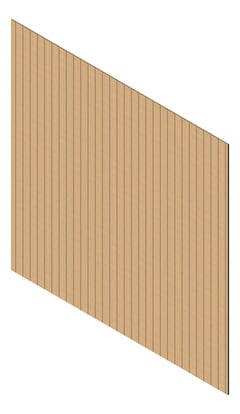3D Presentation Image of Cladding Aluminium Knotwood Traditional Vertical 100Flat Hinoki