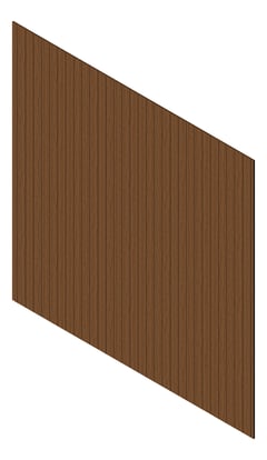 3D Presentation Image of Cladding Aluminium Knotwood Traditional Vertical 100Flat LightOak