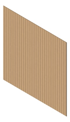 3D Presentation Image of Cladding Aluminium Knotwood Traditional Vertical 100Flat NordicOak