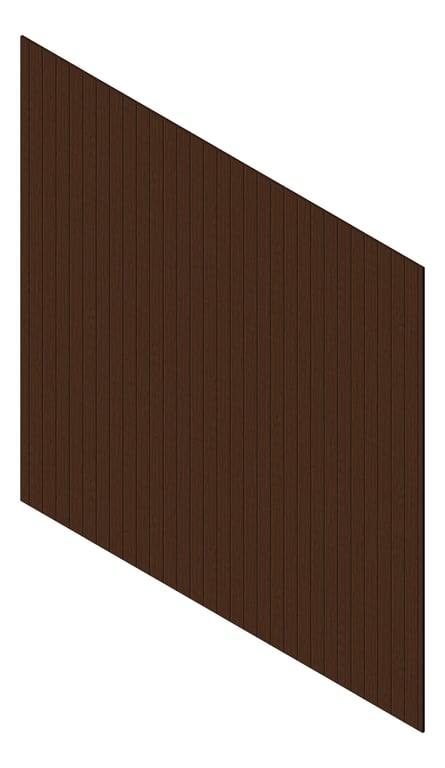 3D Presentation Image of Cladding Aluminium Knotwood Traditional Vertical 100Flat PacificTeak