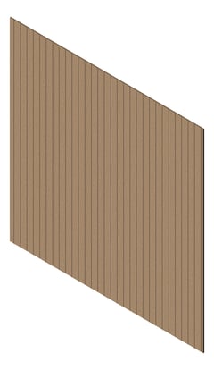 3D Presentation Image of Cladding Aluminium Knotwood Traditional Vertical 100Flat Spruce