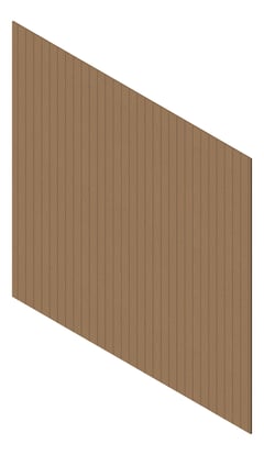 3D Presentation Image of Cladding Aluminium Knotwood Traditional Vertical 100Flat Sycamore