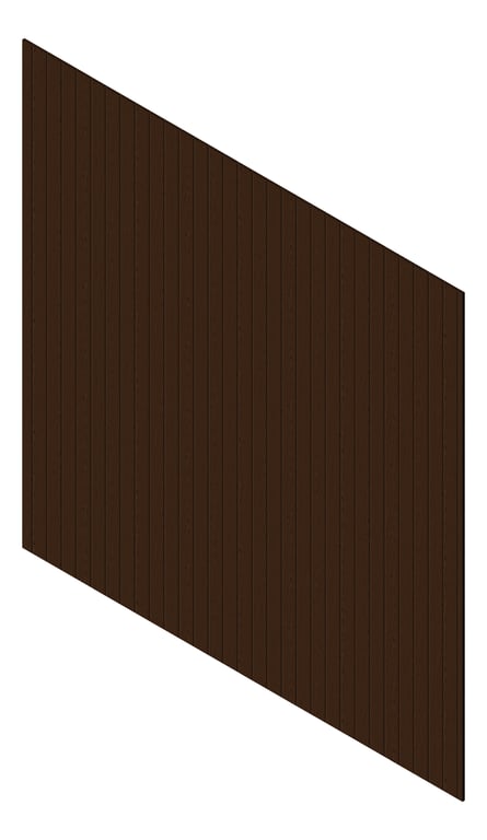 3D Presentation Image of Cladding Aluminium Knotwood Traditional Vertical 100Flat TeakBrown