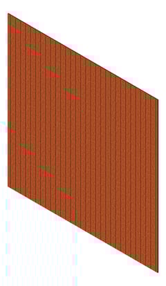 3D Presentation Image of Cladding Aluminium Knotwood Traditional Vertical 100Shadowline AmberRust