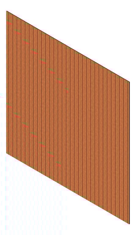 3D Presentation Image of Cladding Aluminium Knotwood Traditional Vertical 100Shadowline BronzeRust