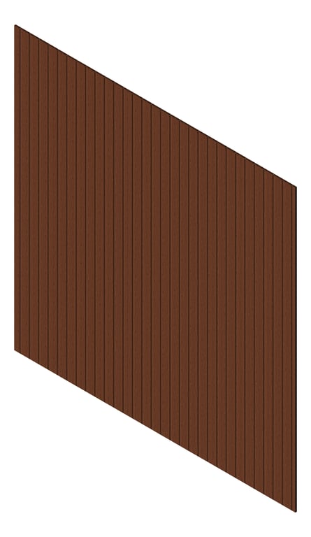 3D Presentation Image of Cladding Aluminium Knotwood Traditional Vertical 100Shadowline BushCherry