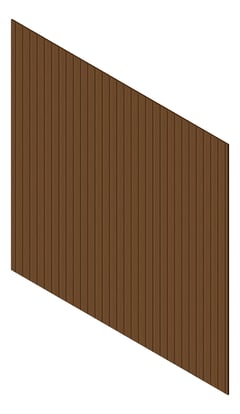 3D Presentation Image of Cladding Aluminium Knotwood Traditional Vertical 100Shadowline Chestnut