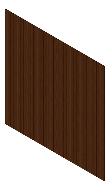 3D Presentation Image of Cladding Aluminium Knotwood Traditional Vertical 100Shadowline EnglishChestnut