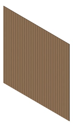 3D Presentation Image of Cladding Aluminium Knotwood Traditional Vertical 100Shadowline FrenchWalnut