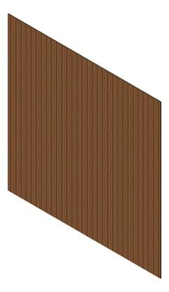 3D Presentation Image of Cladding Aluminium Knotwood Traditional Vertical 100Shadowline LightOak