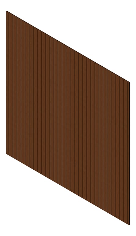 3D Presentation Image of Cladding Aluminium Knotwood Traditional Vertical 100Shadowline Merbau