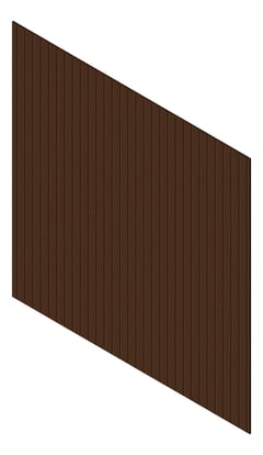 3D Presentation Image of Cladding Aluminium Knotwood Traditional Vertical 100Shadowline PacificTeak