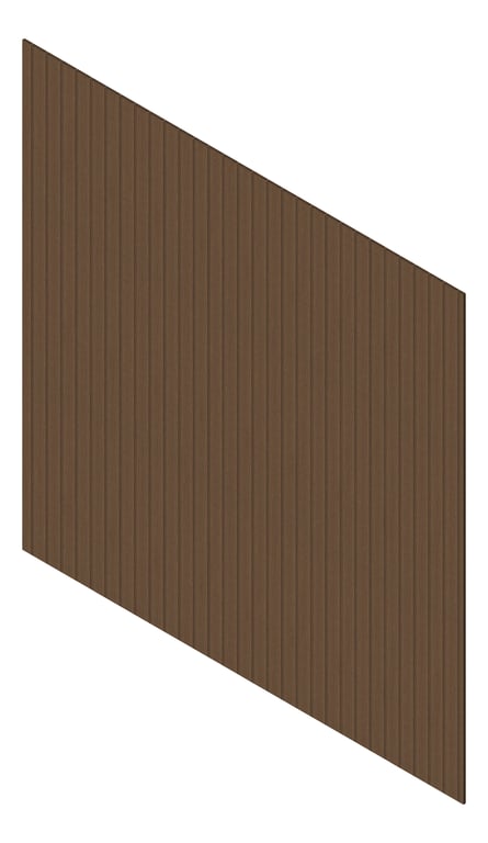 3D Presentation Image of Cladding Aluminium Knotwood Traditional Vertical 100Shadowline QueenslandWalnut