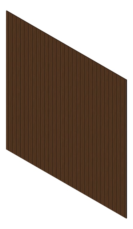 3D Presentation Image of Cladding Aluminium Knotwood Traditional Vertical 100Shadowline RedWood
