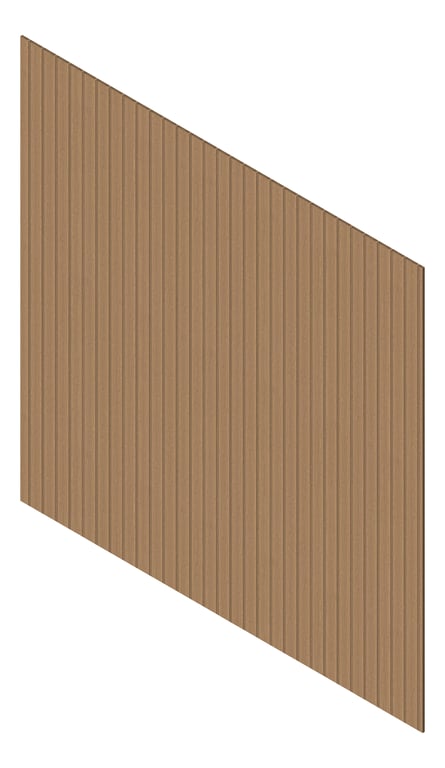 3D Presentation Image of Cladding Aluminium Knotwood Traditional Vertical 100Shadowline Sycamore