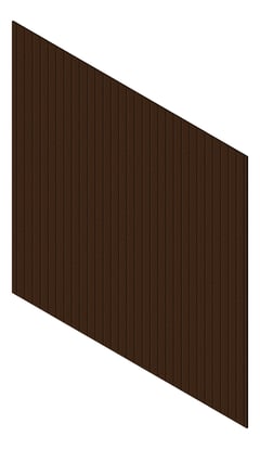 3D Presentation Image of Cladding Aluminium Knotwood Traditional Vertical 100Shadowline TeakBrown
