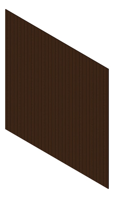 3D Presentation Image of Cladding Aluminium Knotwood Traditional Vertical 100Shadowline TeakBrown